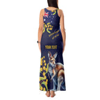 Blue Kangaroo and Golden Wattle Personalised Tank Maxi Dress Happy Australia Day 6 January