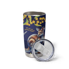 Blue Kangaroo and Golden Wattle Personalised Tumbler Cup Happy Australia Day 6 January