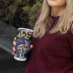 Blue Kangaroo and Golden Wattle Personalised Tumbler Cup Happy Australia Day 6 January