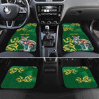 Green Kangaroo and Golden Wattle Personalised Car Mats Happy Australia Day 6 January