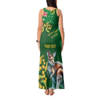 Green Kangaroo and Golden Wattle Personalised Tank Maxi Dress Happy Australia Day 6 January