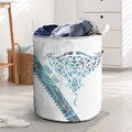 Kahui Whetu Paua shell Kowhaiwhai Taniko Personalised Laundry Basket Manta Ray Shark-Turtle Maori Tribal Style