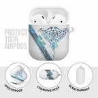 Kahui Whetu Paua shell Kowhaiwhai Taniko Personalised AirPods Case Manta Ray Shark-Turtle Maori Tribal Style