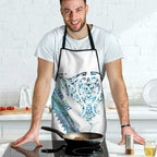 Kahui Whetu Paua shell Kowhaiwhai Taniko Personalised Apron Manta Ray Shark-Turtle Maori Tribal Style