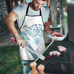 Kahui Whetu Paua shell Kowhaiwhai Taniko Personalised Apron Manta Ray Shark-Turtle Maori Tribal Style