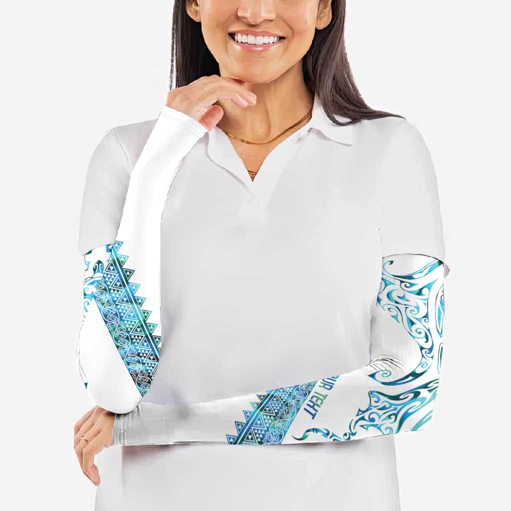 Kahui Whetu Paua shell Kowhaiwhai Taniko Personalised Arm Sleeves Manta Ray Shark-Turtle Maori Tribal Style