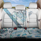 Kahui Whetu Paua shell Kowhaiwhai Taniko Personalised Back Car Seat Cover Manta Ray Shark-Turtle Maori Tribal Style