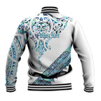 Kahui Whetu Paua shell Kowhaiwhai Taniko Personalised Baseball Jacket Manta Ray Shark-Turtle Maori Tribal Style