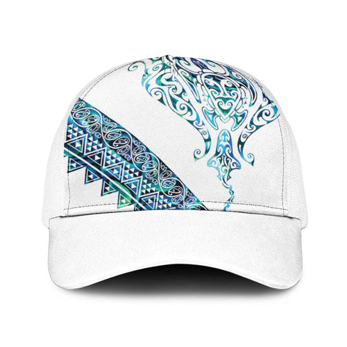 Kahui Whetu Paua shell Kowhaiwhai Taniko Baseball Net Cap Manta Ray Shark-Turtle Maori Tribal Style