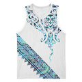 Kahui Whetu Paua shell Kowhaiwhai Taniko Personalised Basketball Jersey Manta Ray Shark-Turtle Maori Tribal Style