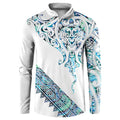 Kahui Whetu Paua shell Kowhaiwhai Taniko Personalised Button Sweatshirt Manta Ray Shark-Turtle Maori Tribal Style