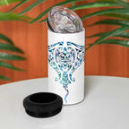 Kahui Whetu Paua shell Kowhaiwhai Taniko Personalised 4 in 1 Can Cooler Tumbler Manta Ray Shark-Turtle Maori Tribal Style