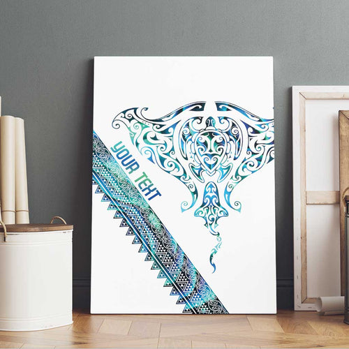 Kahui Whetu Paua shell Kowhaiwhai Taniko Personalised Canvas Wall Art Manta Ray Shark-Turtle Maori Tribal Style