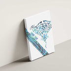 Kahui Whetu Paua shell Kowhaiwhai Taniko Personalised Canvas Wall Art Manta Ray Shark-Turtle Maori Tribal Style