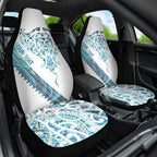 Kahui Whetu Paua shell Kowhaiwhai Taniko Personalised Car Seat Cover Manta Ray Shark-Turtle Maori Tribal Style