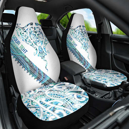 Kahui Whetu Paua shell Kowhaiwhai Taniko Personalised Car Seat Cover Manta Ray Shark-Turtle Maori Tribal Style