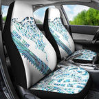 Kahui Whetu Paua shell Kowhaiwhai Taniko Personalised Car Seat Cover Manta Ray Shark-Turtle Maori Tribal Style