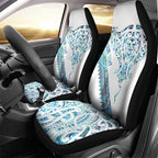 Kahui Whetu Paua shell Kowhaiwhai Taniko Personalised Car Seat Cover Manta Ray Shark-Turtle Maori Tribal Style