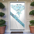 Kahui Whetu Paua shell Kowhaiwhai Taniko Personalised Door Cover Manta Ray Shark-Turtle Maori Tribal Style