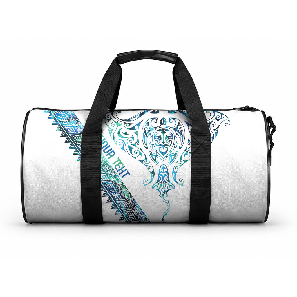 Kahui Whetu Paua shell Kowhaiwhai Taniko Personalised Duffle Bag Manta Ray Shark-Turtle Maori Tribal Style