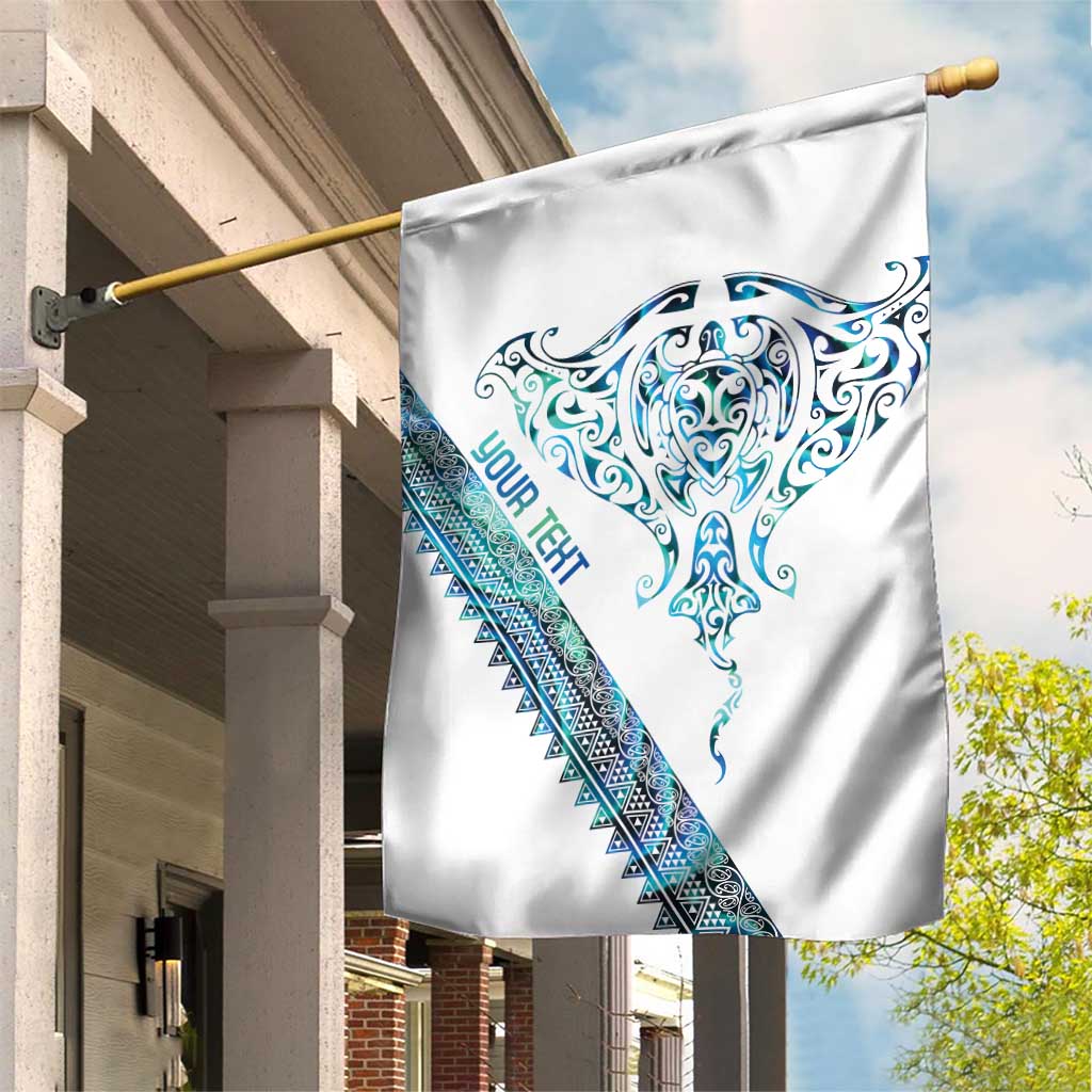 Kahui Whetu Paua shell Kowhaiwhai Taniko Personalised Garden Flag Manta Ray Shark-Turtle Maori Tribal Style