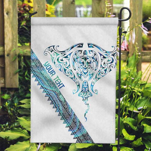 Kahui Whetu Paua shell Kowhaiwhai Taniko Personalised Garden Flag Manta Ray Shark-Turtle Maori Tribal Style