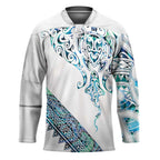 Kahui Whetu Paua shell Kowhaiwhai Taniko Personalised Hockey Jersey Manta Ray Shark-Turtle Maori Tribal Style