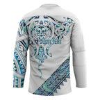 Kahui Whetu Paua shell Kowhaiwhai Taniko Personalised Hockey Jersey Manta Ray Shark-Turtle Maori Tribal Style