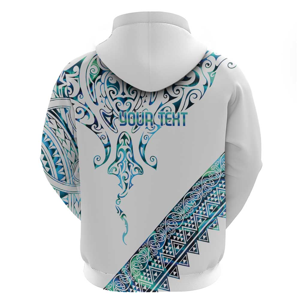Kahui Whetu Paua shell Kowhaiwhai Taniko Personalised Hoodie Manta Ray Shark-Turtle Maori Tribal Style