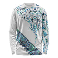 Kahui Whetu Paua shell Kowhaiwhai Taniko Personalised Long Sleeve Shirt Manta Ray Shark-Turtle Maori Tribal Style