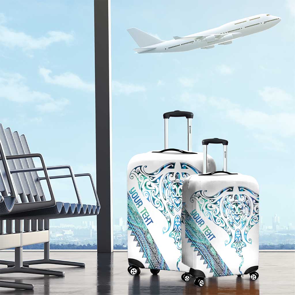 Kahui Whetu Paua shell Kowhaiwhai Taniko Personalised Luggage Cover Manta Ray Shark-Turtle Maori Tribal Style
