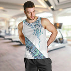 Kahui Whetu Paua shell Kowhaiwhai Taniko Personalised Men Tank Top Manta Ray Shark-Turtle Maori Tribal Style