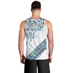Kahui Whetu Paua shell Kowhaiwhai Taniko Personalised Men Tank Top Manta Ray Shark-Turtle Maori Tribal Style