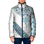 Kahui Whetu Paua shell Kowhaiwhai Taniko Personalised Padded Jacket Manta Ray Shark-Turtle Maori Tribal Style