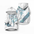 Kahui Whetu Paua shell Kowhaiwhai Taniko Personalised Pet Hoodie Manta Ray Shark-Turtle Maori Tribal Style