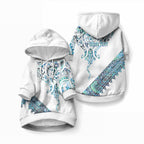 Kahui Whetu Paua shell Kowhaiwhai Taniko Personalised Pet Hoodie Manta Ray Shark-Turtle Maori Tribal Style