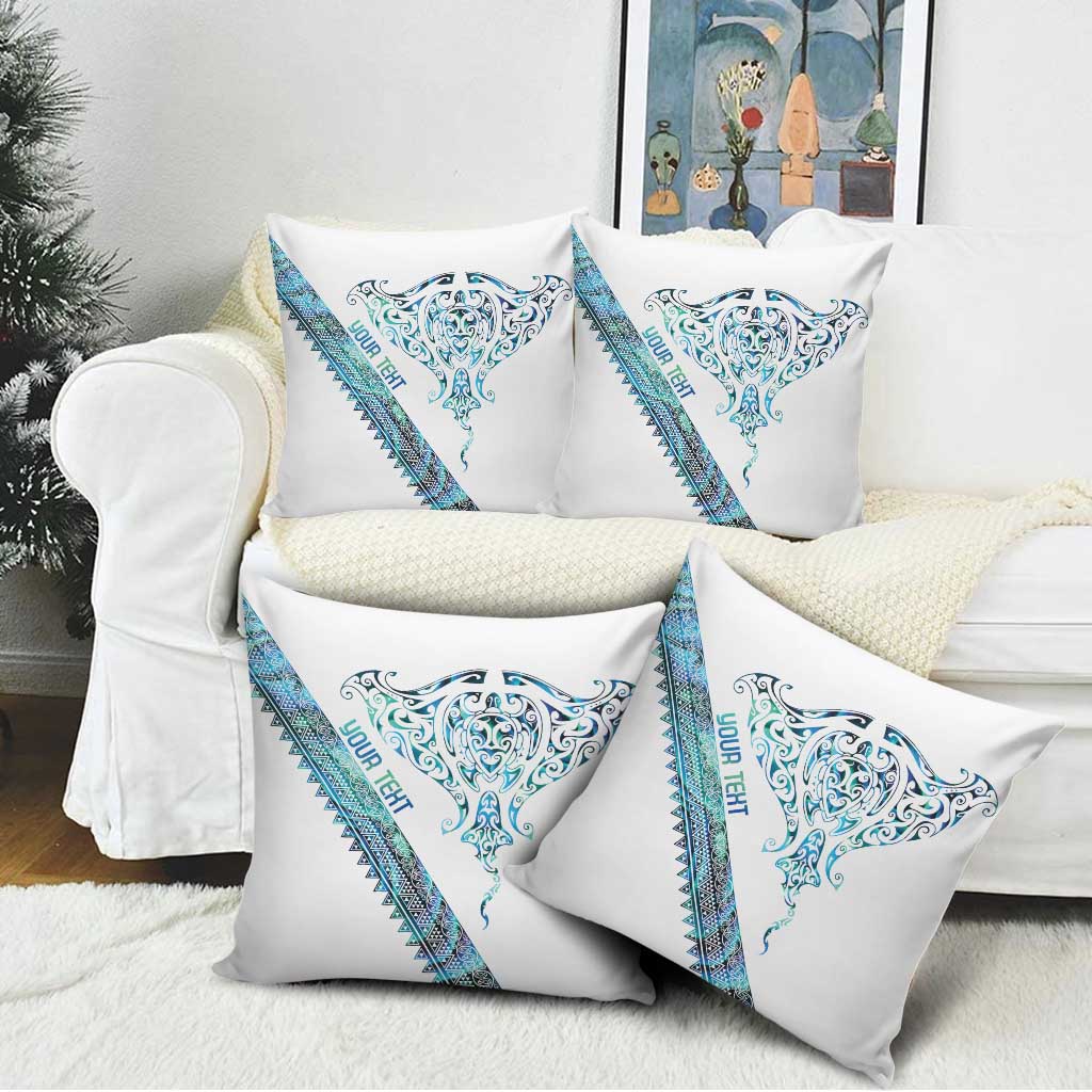 Kahui Whetu Paua shell Kowhaiwhai Taniko Personalised Pillow Cover Manta Ray Shark-Turtle Maori Tribal Style