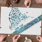 Kahui Whetu Paua shell Kowhaiwhai Taniko Personalised Puzzle Manta Ray Shark-Turtle Maori Tribal Style