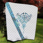 Kahui Whetu Paua shell Kowhaiwhai Taniko Personalised Quilt Manta Ray Shark-Turtle Maori Tribal Style