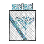 Kahui Whetu Paua shell Kowhaiwhai Taniko Personalised Quilt Bed Set Manta Ray Shark-Turtle Maori Tribal Style