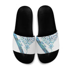 Kahui Whetu Paua shell Kowhaiwhai Taniko Personalised Slide Sandals Manta Ray Shark-Turtle Maori Tribal Style