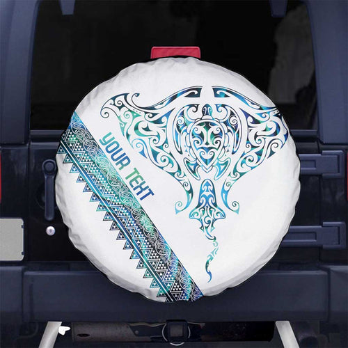 Kahui Whetu Paua shell Kowhaiwhai Taniko Personalised Spare Tire Cover Manta Ray Shark-Turtle Maori Tribal Style