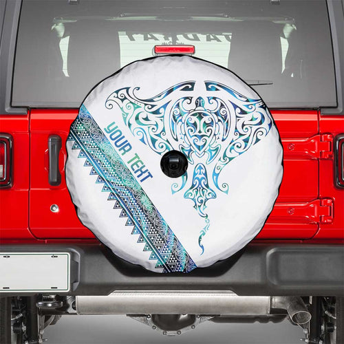 Kahui Whetu Paua shell Kowhaiwhai Taniko Personalised Spare Tire Cover Manta Ray Shark-Turtle Maori Tribal Style