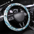 Kahui Whetu Paua shell Kowhaiwhai Taniko Steering Wheel Cover Manta Ray Shark-Turtle Maori Tribal Style