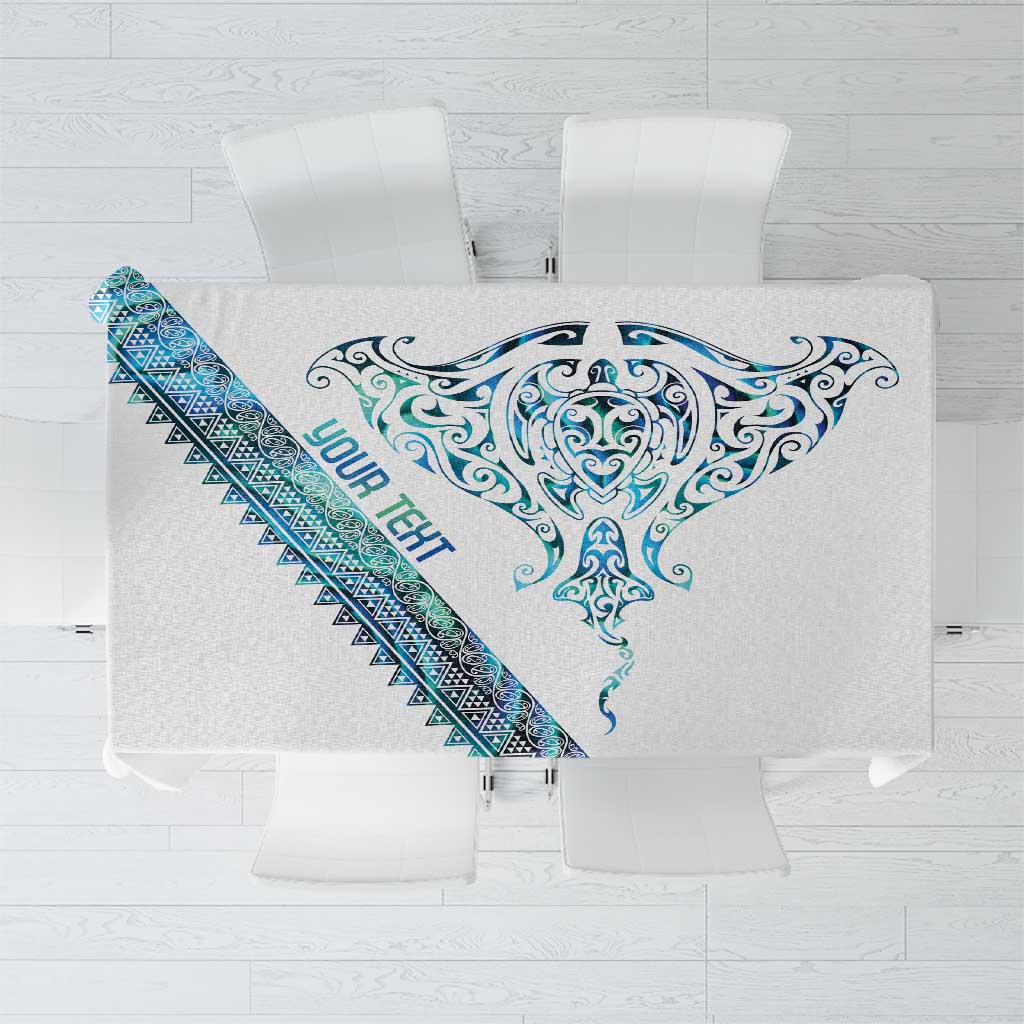 Kahui Whetu Paua shell Kowhaiwhai Taniko Personalised Tablecloth Manta Ray Shark-Turtle Maori Tribal Style