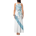 Kahui Whetu Paua shell Kowhaiwhai Taniko Personalised Tank Maxi Dress Manta Ray Shark-Turtle Maori Tribal Style