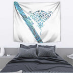 Kahui Whetu Paua shell Kowhaiwhai Taniko Personalised Tapestry Manta Ray Shark-Turtle Maori Tribal Style
