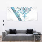 Kahui Whetu Paua shell Kowhaiwhai Taniko Personalised Tapestry Manta Ray Shark-Turtle Maori Tribal Style