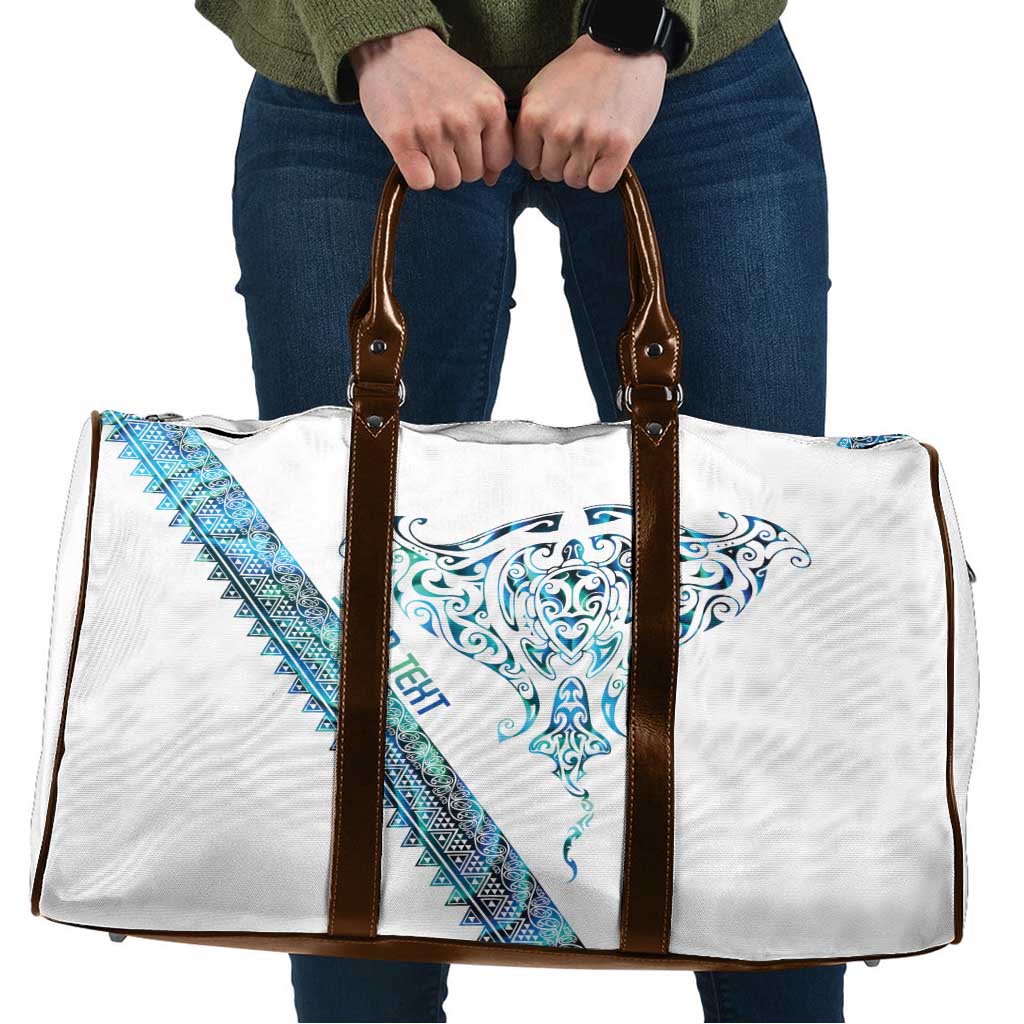 Kahui Whetu Paua shell Kowhaiwhai Taniko Personalised Travel Bag Manta Ray Shark-Turtle Maori Tribal Style