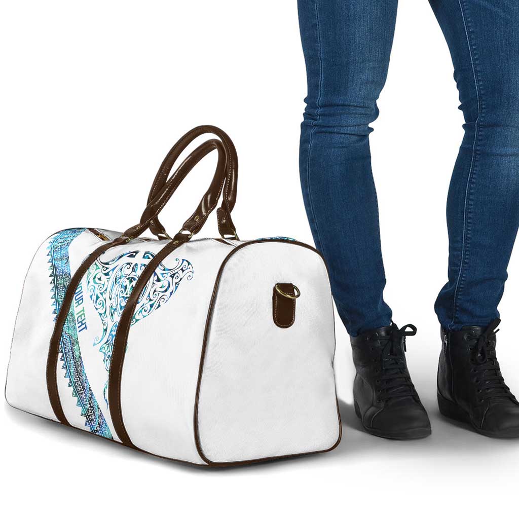 Kahui Whetu Paua shell Kowhaiwhai Taniko Personalised Travel Bag Manta Ray Shark-Turtle Maori Tribal Style